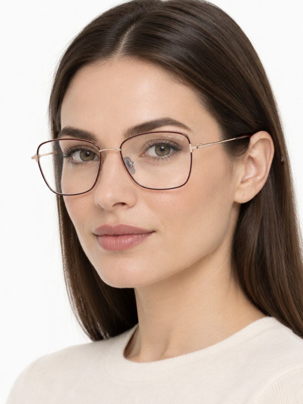 NEW Tom Ford FT5906-B 069 Shiny Bordeaux Sunglasses Authentic